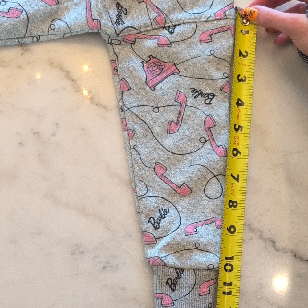 Girls Barbie Is My BFF Kids Gray Sweatshirt with Pink Phone Print - Picture 4 of 8